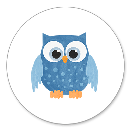Sluitzegel uil blauw 2
